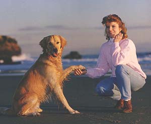 jen and seamus at the beach in santa cruz ca